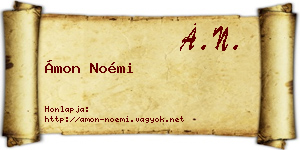 Ámon Noémi névjegykártya