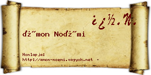 Ámon Noémi névjegykártya